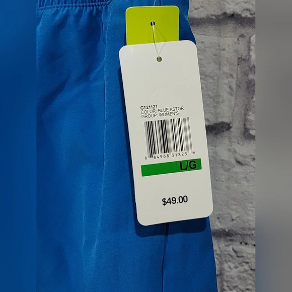 Nautica competition running shorts blue with black compression shorts Large NEW - Picture 7 of 7